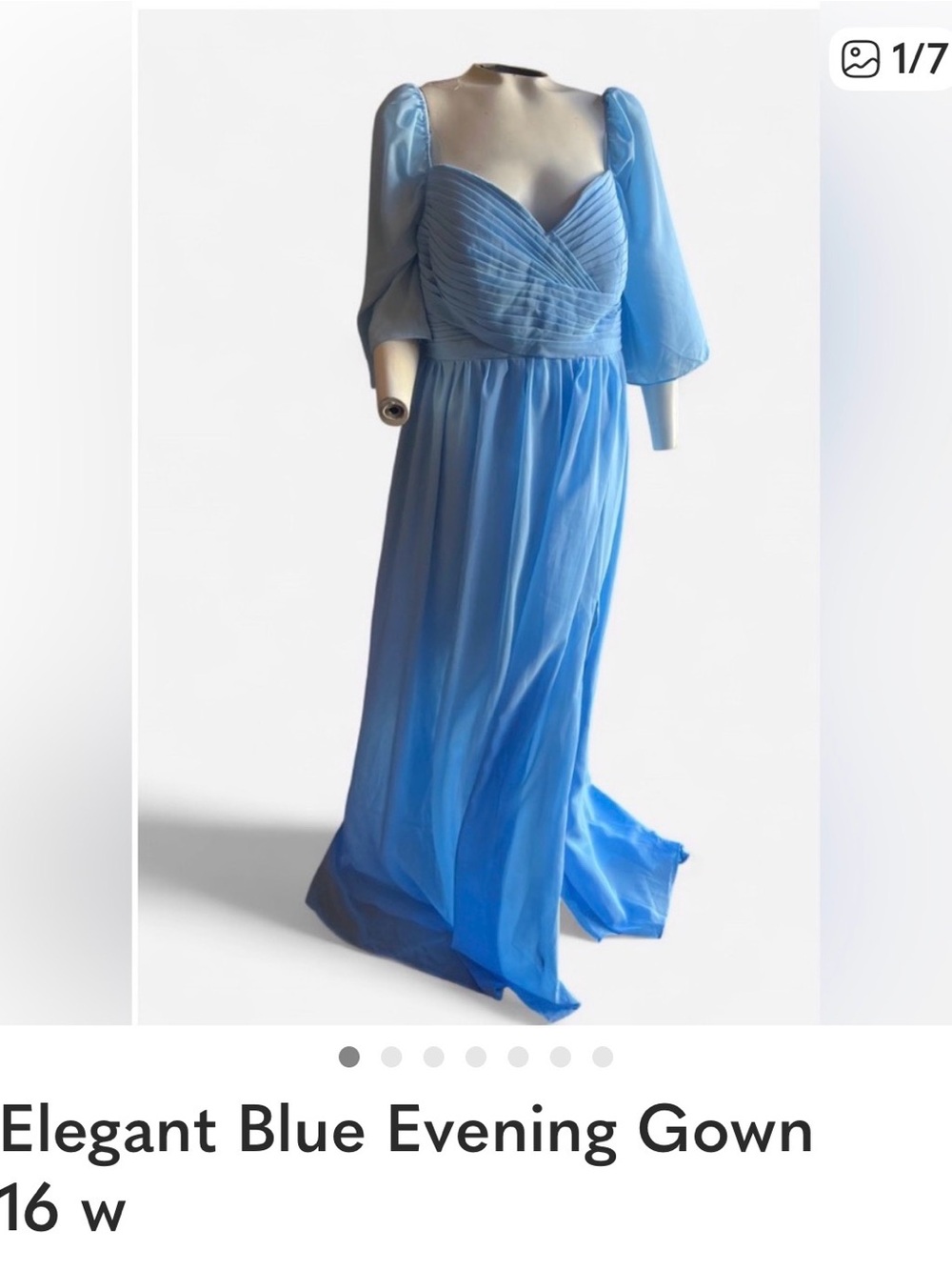 Elegant Light Blue Evening Gown